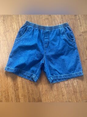 VTG BASIC EDITIONS Stretch Waist High Raise 2 Pocket Denim Shorts - Size SMALL
